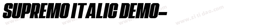 Supremo Italic Demo字体转换